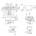 JEC 250V 15A AC IEC C14 JR-101-H Power Socket For PDU,Made In China